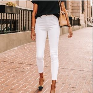 EVERLANE The High Rise Skinny Jean in White